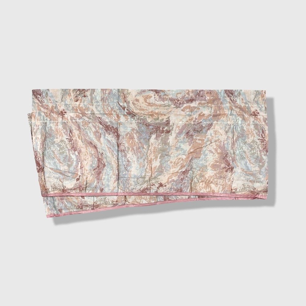 Unbranded Vintage Curtain Valance One Size Pink Blue Marbled Retro Aesthetic